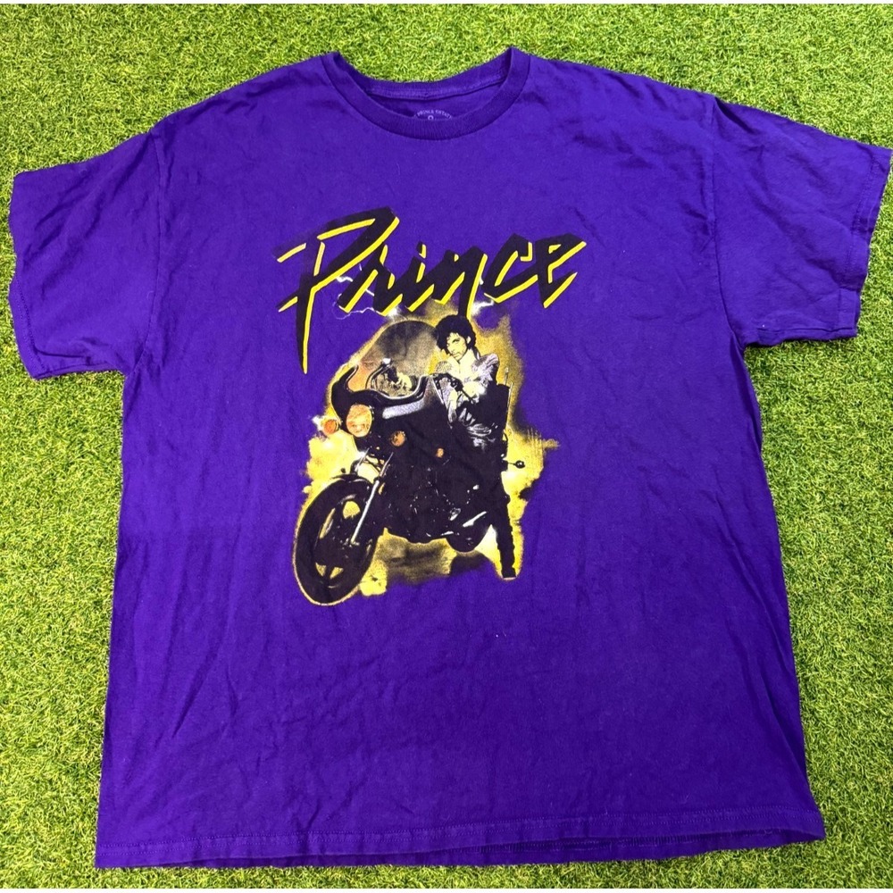 Purple‎ Rain T Shirt Men XL Cotton Graphic Casual The Prince Estate